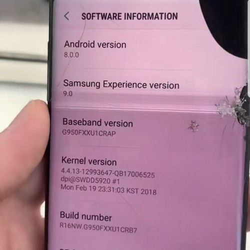 Samsung S8 motherboard with Samsung Experience 9