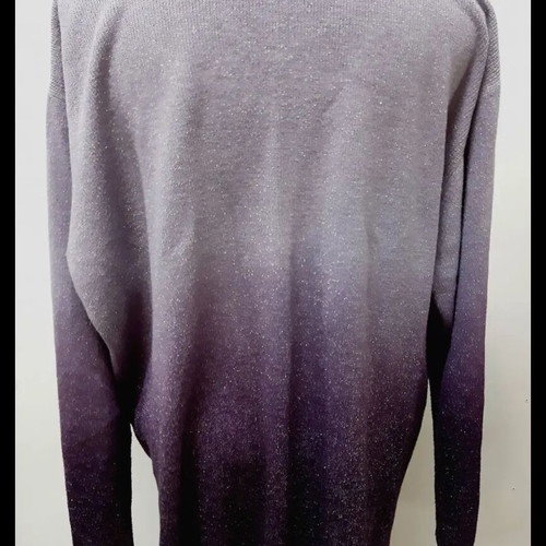 Vintage Oversize Pullover used, purple melange, 70s/80s maxi fit