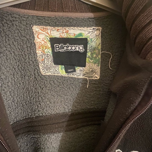 Billabong fleece jacket used, brown, size M