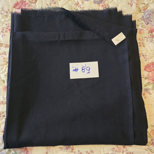 Blue fabric for sewing, women's dark blue fabric with intricate weave