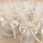 Crystal bomboniere candy dish for wedding or baptism