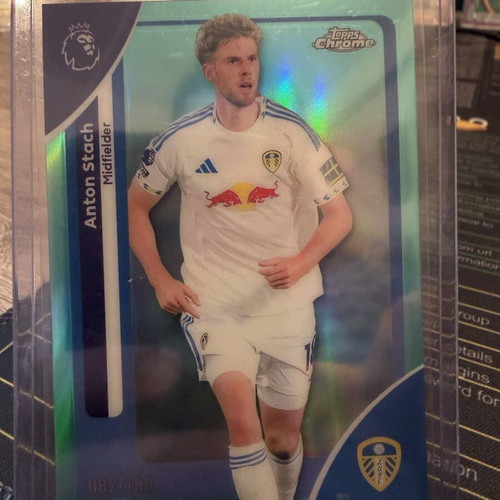 2026 Topps Chrome Premier League Soccer Anton Stach Aqua True Refractor card new