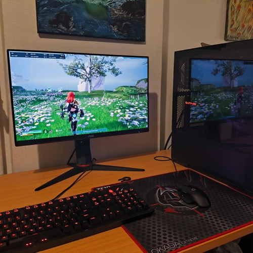 Gaming PC Set with Intel i5-10400F, Sapphire RX 5700, AOC 144Hz Monitor