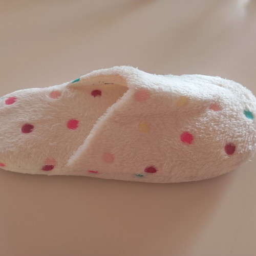 Polka Dot Winter Slippers New, Size 40-41, Multicolor