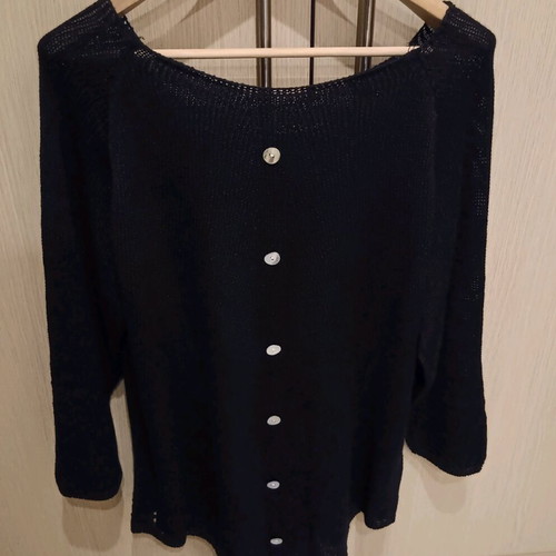 Parabita knitted blouse like new, black, size XXL