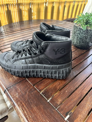 Y3 leather boots, black, size 44