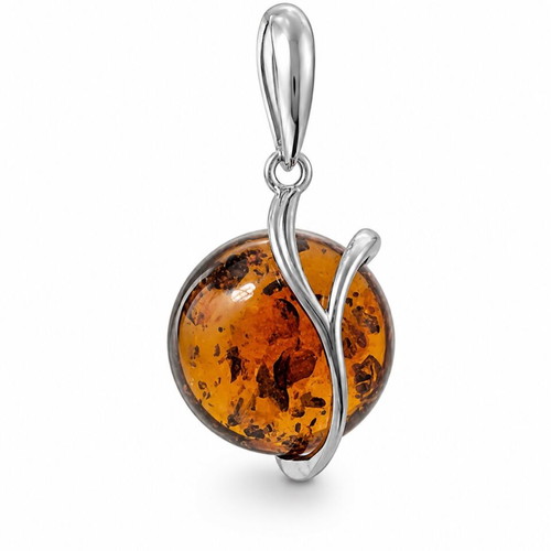 Amber pendant with Silver 925, handmade from natural Baltic amber