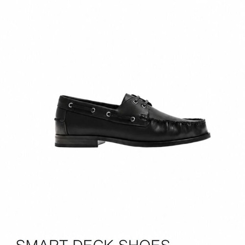 Zara Smart Deck Shoes, black, size 45