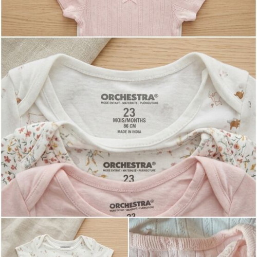 Short-sleeve bodysuits like new, 18-24 months, pack of 5