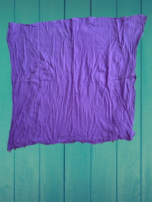 Amelie purple cotton pareo used with metallic accessories 170x106