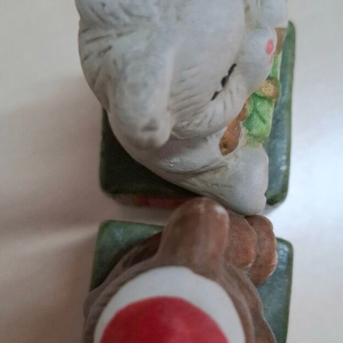 Christmas salt and pepper set vintage like new with bears and NOEL blocks