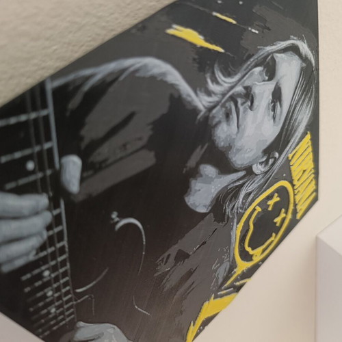 Nirvana Kurt Cobain 3D Printed Wall Art new