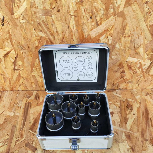 Carbide hole saw set 10pcs new for inox and metal alloys 16-53mm