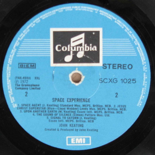 John Keating Space Experience 1972 vinyl record used, electronic