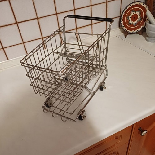 Decorative shopping cart stainless steel like new