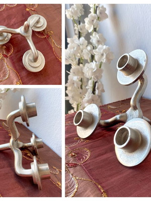Candle holder base for 3 candles new, set of 2 pieces