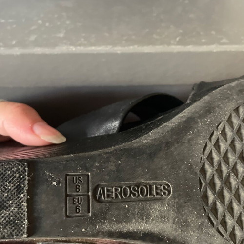 Aerosoles leather mules black size 38 with minor defects