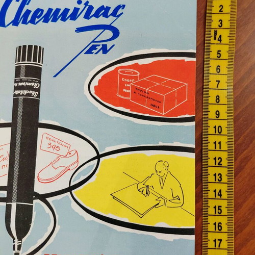 Chemirac Pen promotional brochure stylograph-brush 1960s like new