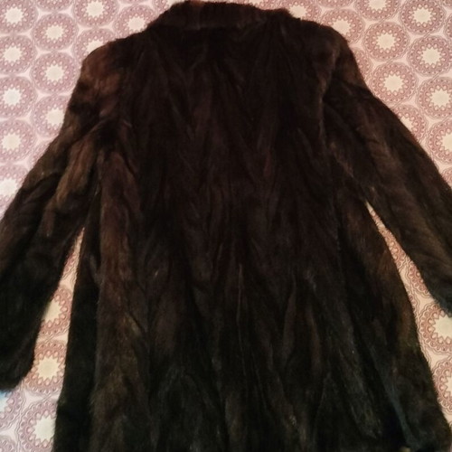 Mink fur coat size M like new brown