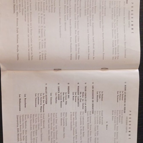 Grand recital de danse Frida Nichols 1954, used, 3 programs
