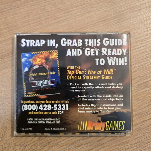 Top Gun Fire At Will PC Ms Dos game like new with 2 CDs