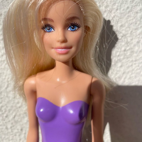 Barbie Mattel 2016 like new with crown and handmade dress