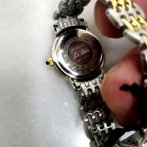 Le Noir Elegance 28mm women's watch new, two-tone gold and silver