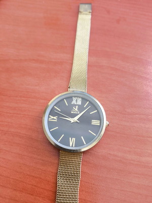 Ρολόι Season Time Stripe Series μεταχειρισμένο, γυναικείο, χρυσαφί