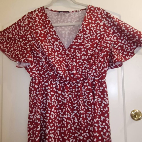 Shein women's summer dress red size XL like new