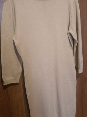 Beige brown dress new, very soft, knee-length, fitted, size S
