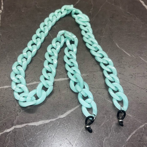 Glasses accessory like new, horn material, green and turquoise