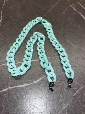 Glasses accessory like new, horn material, green and turquoise