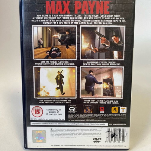 Max Payne PlayStation 2 PS2 game used, complete, English