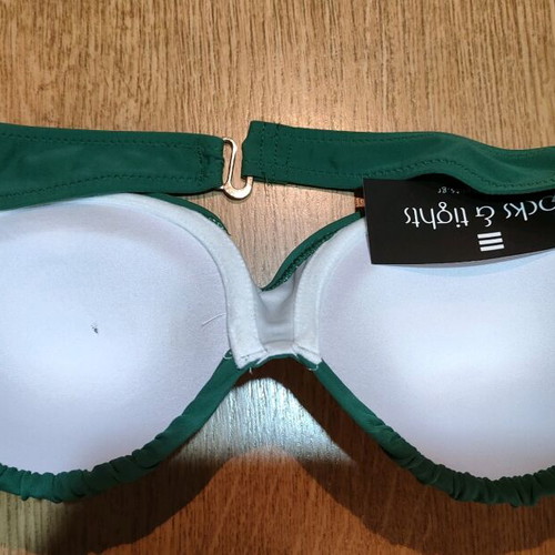 Bikini multicolor new with green padded bust