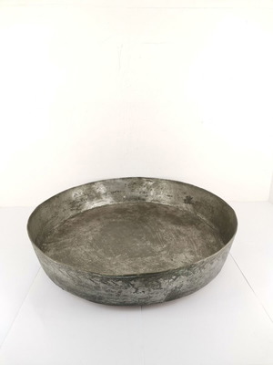 Deep food baking tray used, 1930s vintage