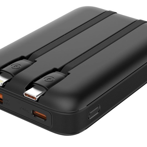Powertech Power Bank PT-1417 10000mAh 22.5W with Cables and Display