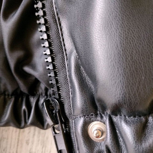 Shein women's leather vest new, short, black, size L