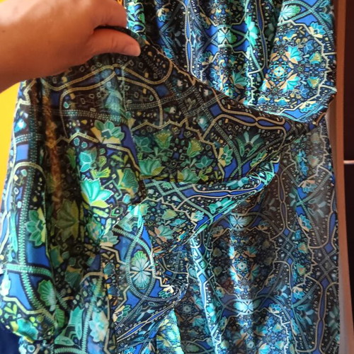 Maxi dress Milk and Honey large used, blue and green