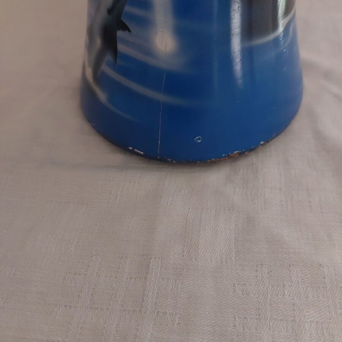 Wooden painted doumbek used