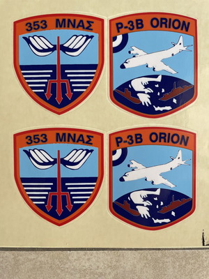 P-3 Orion and 353 ΜΝΑΣ Stickers set of 4 new