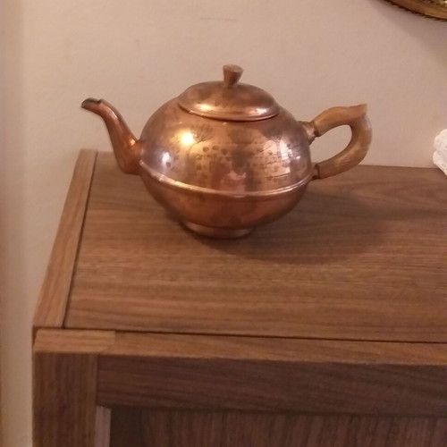 Vintage teapot 70s collectible like new with decorations