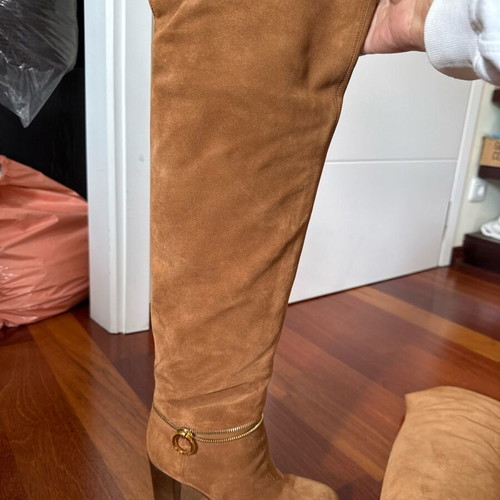 Sergio Rossi brown suede knee-high boots used in perfect condition size 39