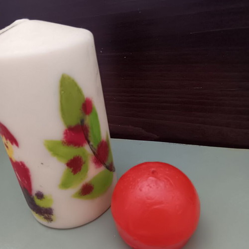 Decorative candles used, sold together