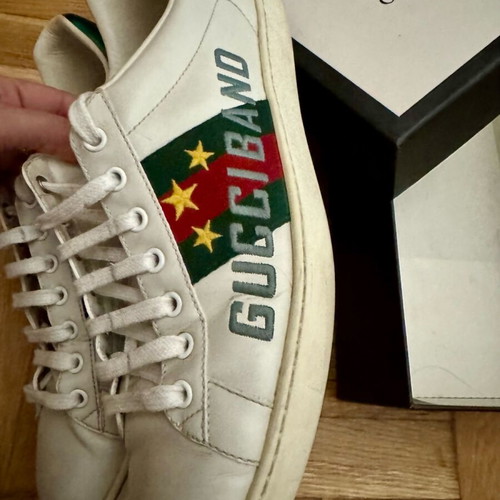 Gucci Ace Gucciband sneakers used, size EU 42, white