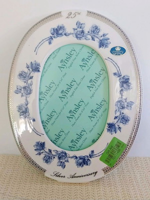 Πορσελάνινη κορνίζα φωτογραφίας Aynsley Silver Anniversary