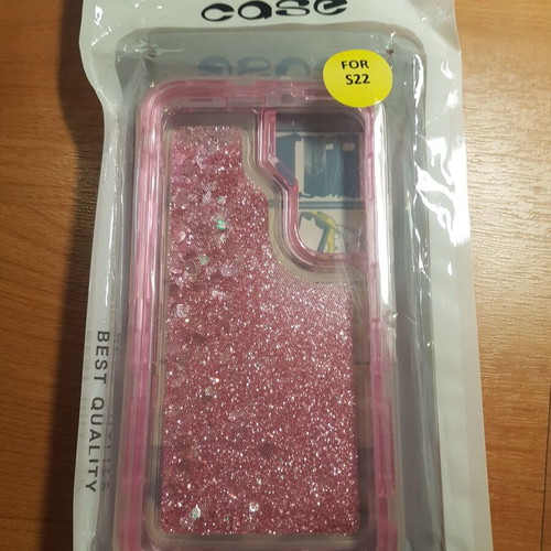 Samsung S22 phone case with water and glitter new