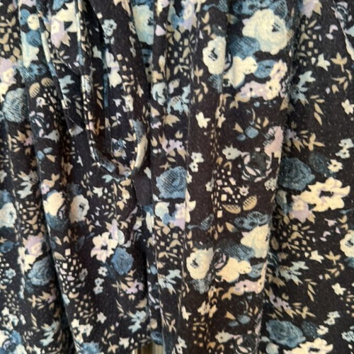 Women's pants used, size M 38 10, blue turquoise floral pattern