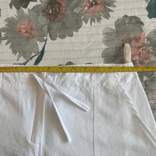 Vintage 90s Straight Long Skirt White Cotton Size M like new