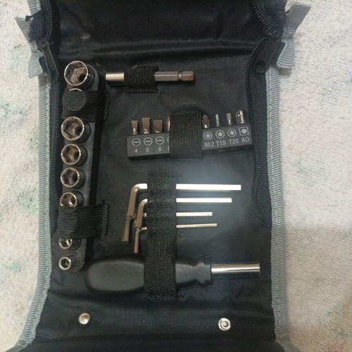 Tool set like new with sockets, Allen keys, and screwdrivers in case