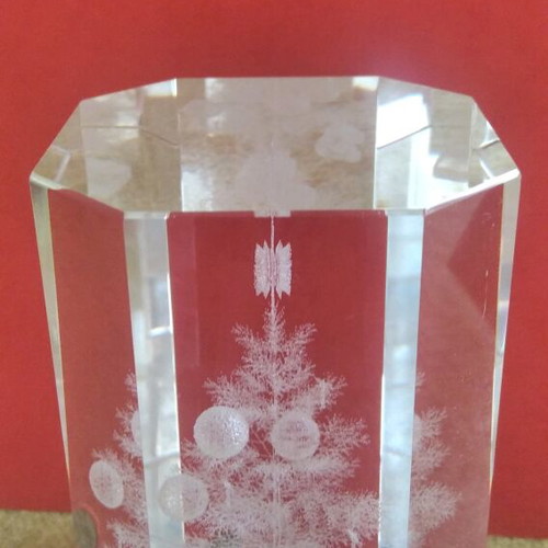 Christmas decoration new, transparent with Christmas tree